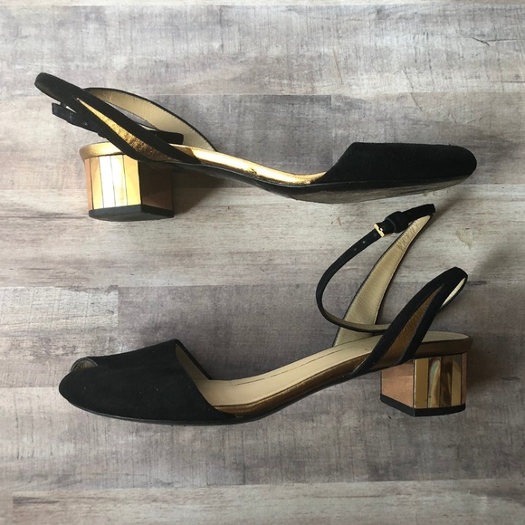 Gucci Shoes - Gucci Peep Toe Mirrored Sandals with Strap